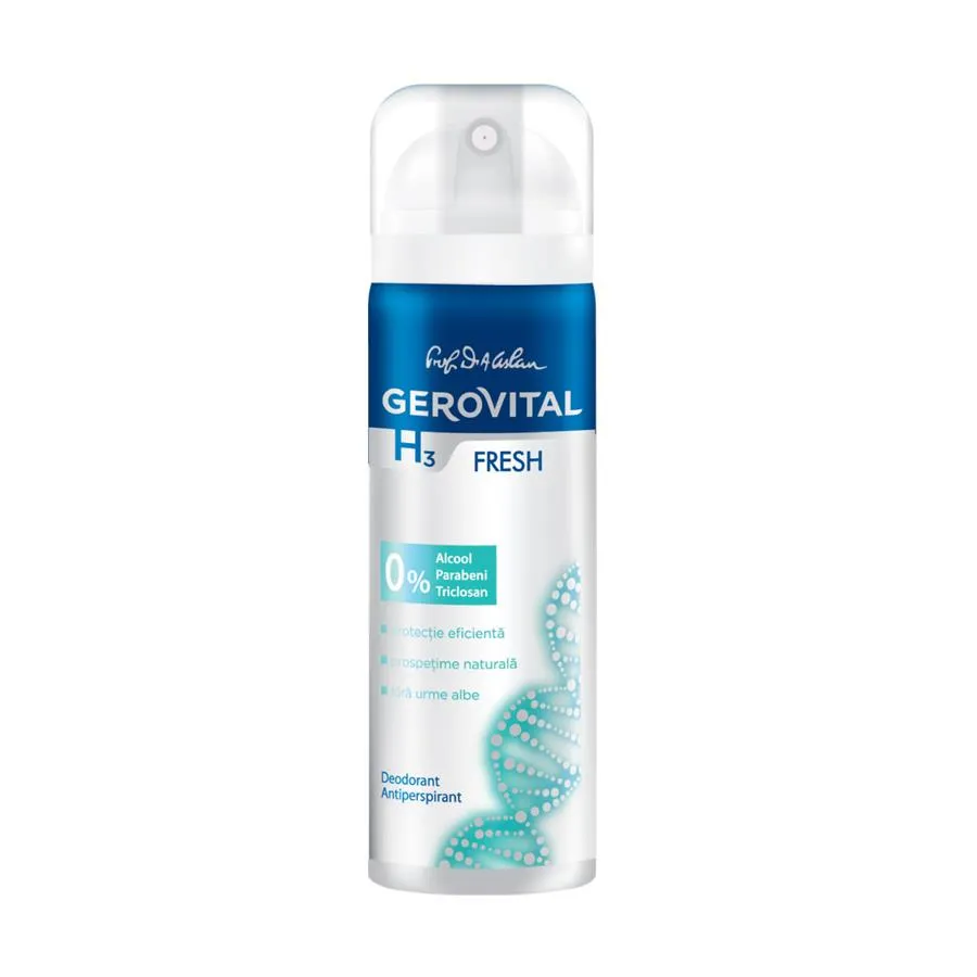 Deodorant antiperspirant spray H3 Fresh, 150 ml, Gerovital 3788