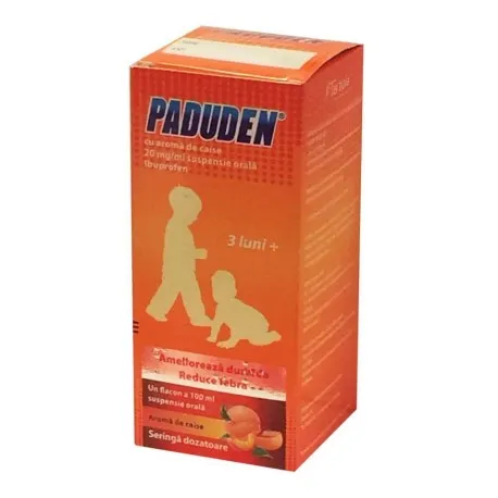 Paduden suspensie orala cu aroma de caise 20mg/ml, 100 ml, Terapia