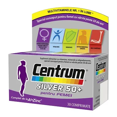 CENTRUM SILVER 50+ DE LA A LA ZN PT. FEMEI X 30 CPS CPR  WYETH WHITEHALL EXPORT GMBH