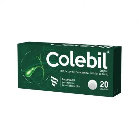 Colebil, afectiuni digestive, 20 drajeuri