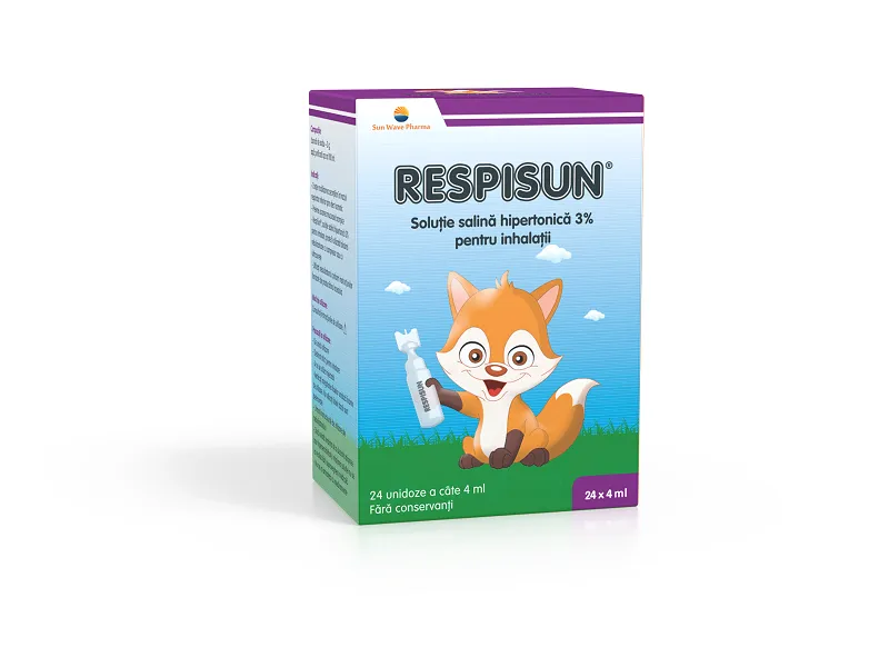 Respisun soluție salina hipertonică 3%, 24 doze, Sun Wave Pharma