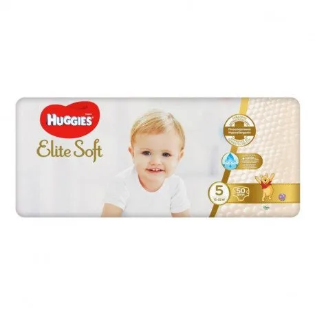 Huggies Scutece Elite Soft Mega Nr.5, 12-22 kg, 50 bucati