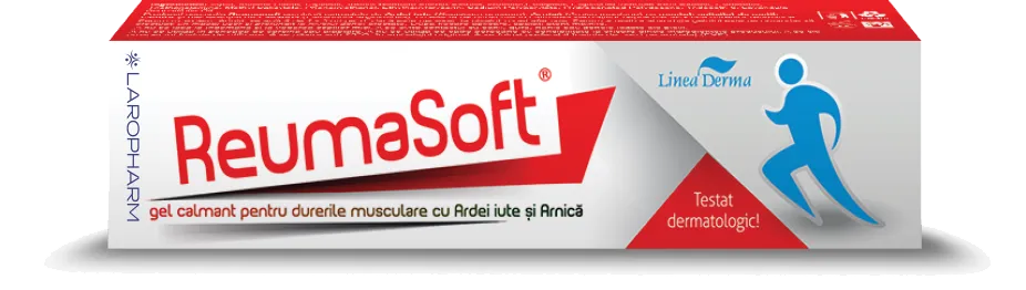 Reumasoft Gel calmant pentru durerile musculare cu Ardei iute si Arnica 40g