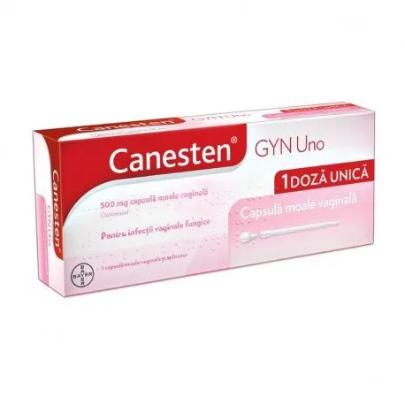 Canesten GYN Uno 500 mg capsula moale vaginala, Clotrimazol