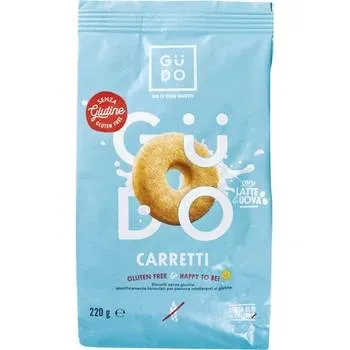 Biscuiti cu lapte si ou Carretti, 220g, Gudo