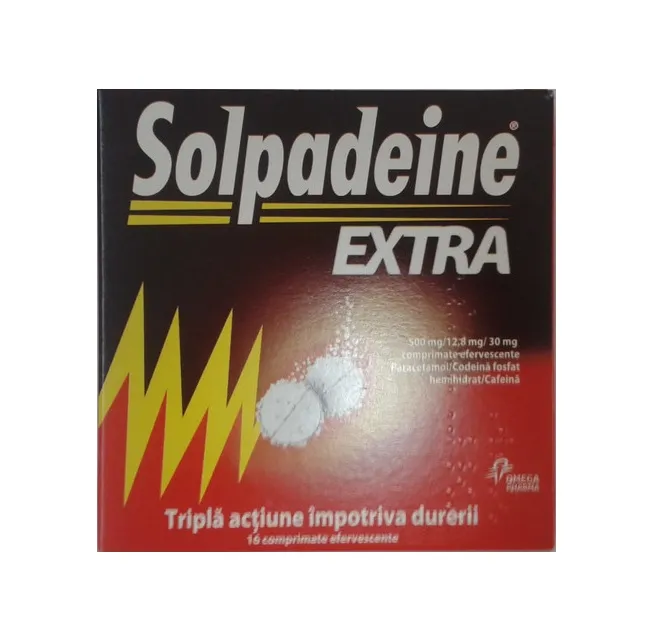 SOLPADEINE EXTRA 500 mg/12,8 mg/30 mg x 16