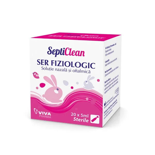 Ser fiziologic Septiclean 20 monodoze a 5ml  - Viva Pharma