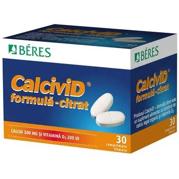 Calcivid formula citrat, 30 comprimate, Beres