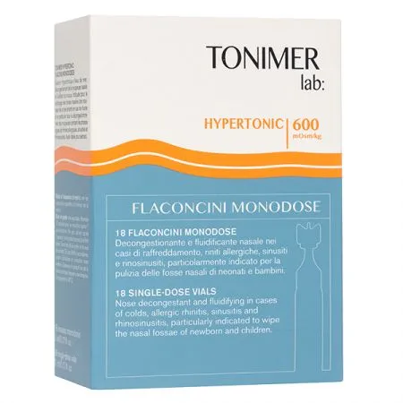 Apa de mare, Hypertonic 600 mOsm/Kg, 18 flacoane x 5 ml, Tonimer