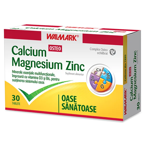 Walmark Calciu - Magneziu - Zinc osteo 30 tablete