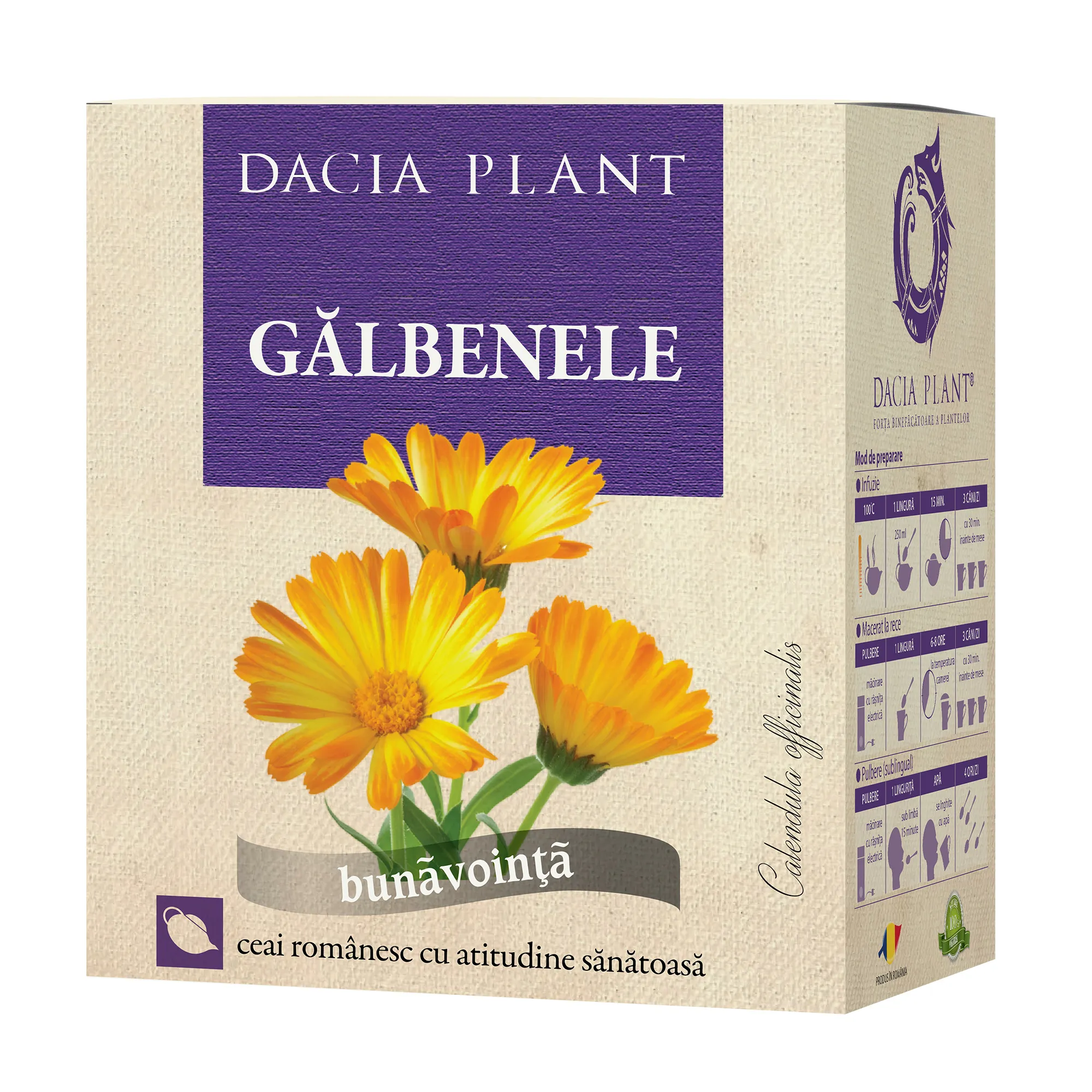 Ceai de Galbenele, 50 g , Dacia Plant