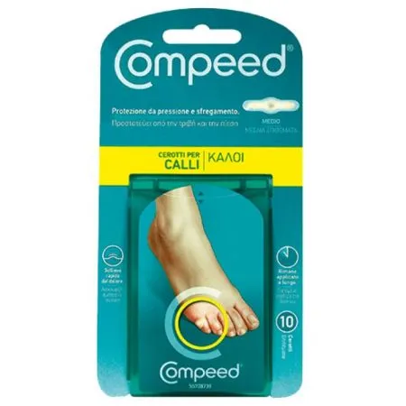 Plasturi medii pentru bataturi profunde, 10 bucati, Compeed