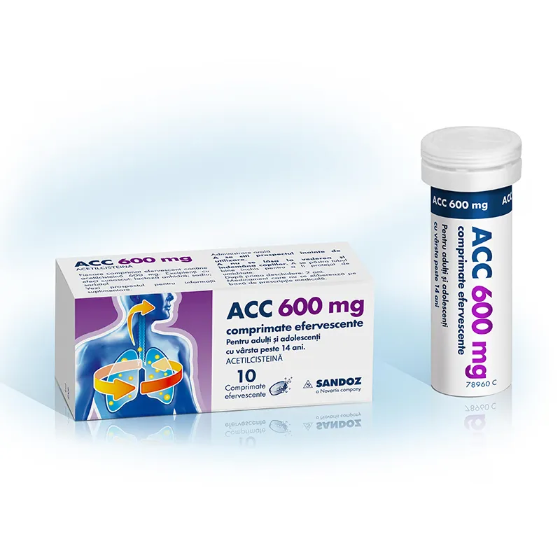 ACC 600mg x 10 comprimate efervescente