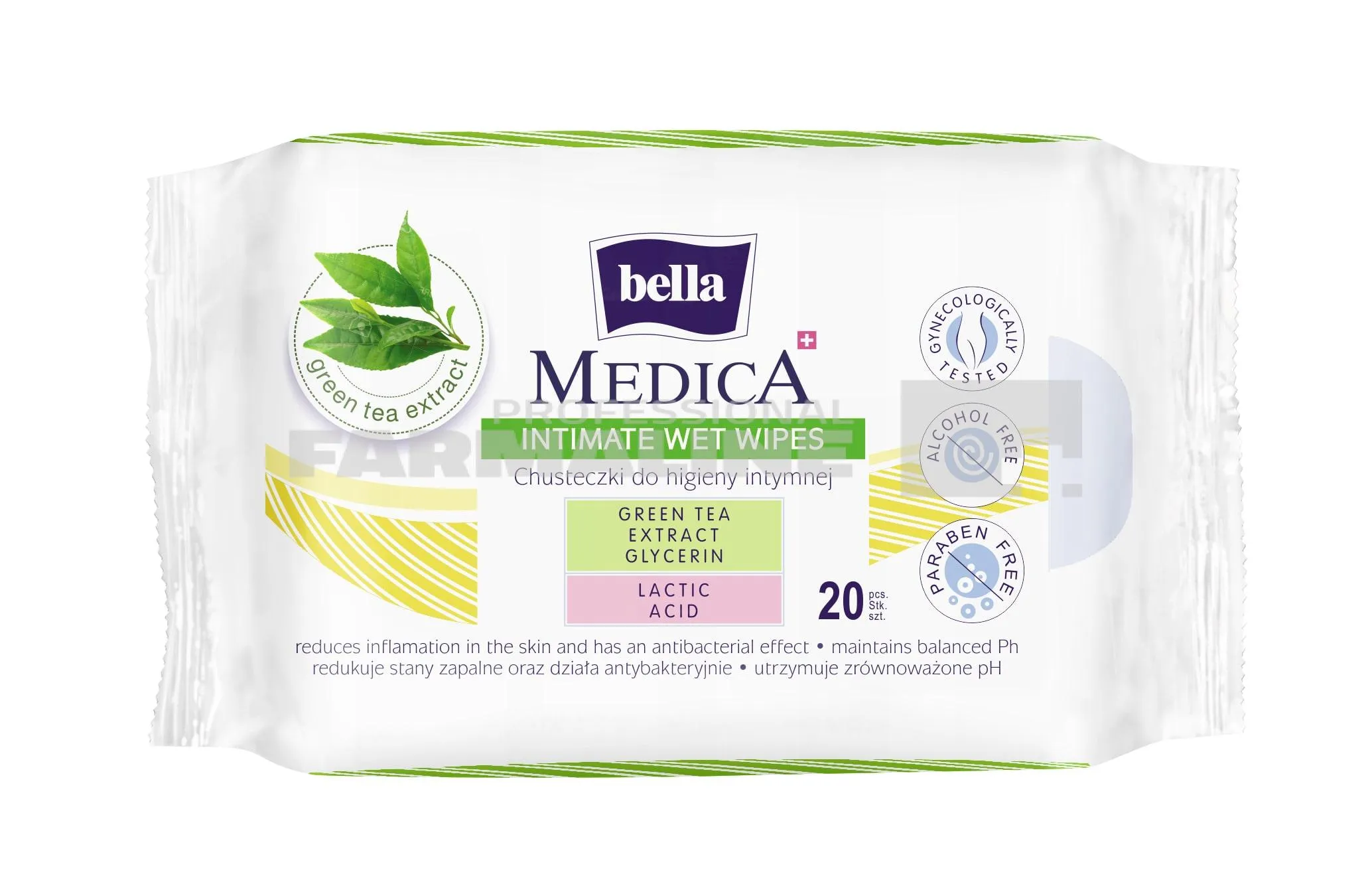 Bella Medica Servetele intime Green Tea  20 bucati