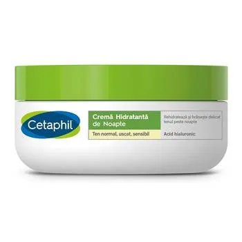 Crema hidratanta de noapte cu acid hialuronic, 48ml, Cetaphil