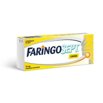 Faringosept L 10mg aroma de lamaie, 10 comprimate, Terapia