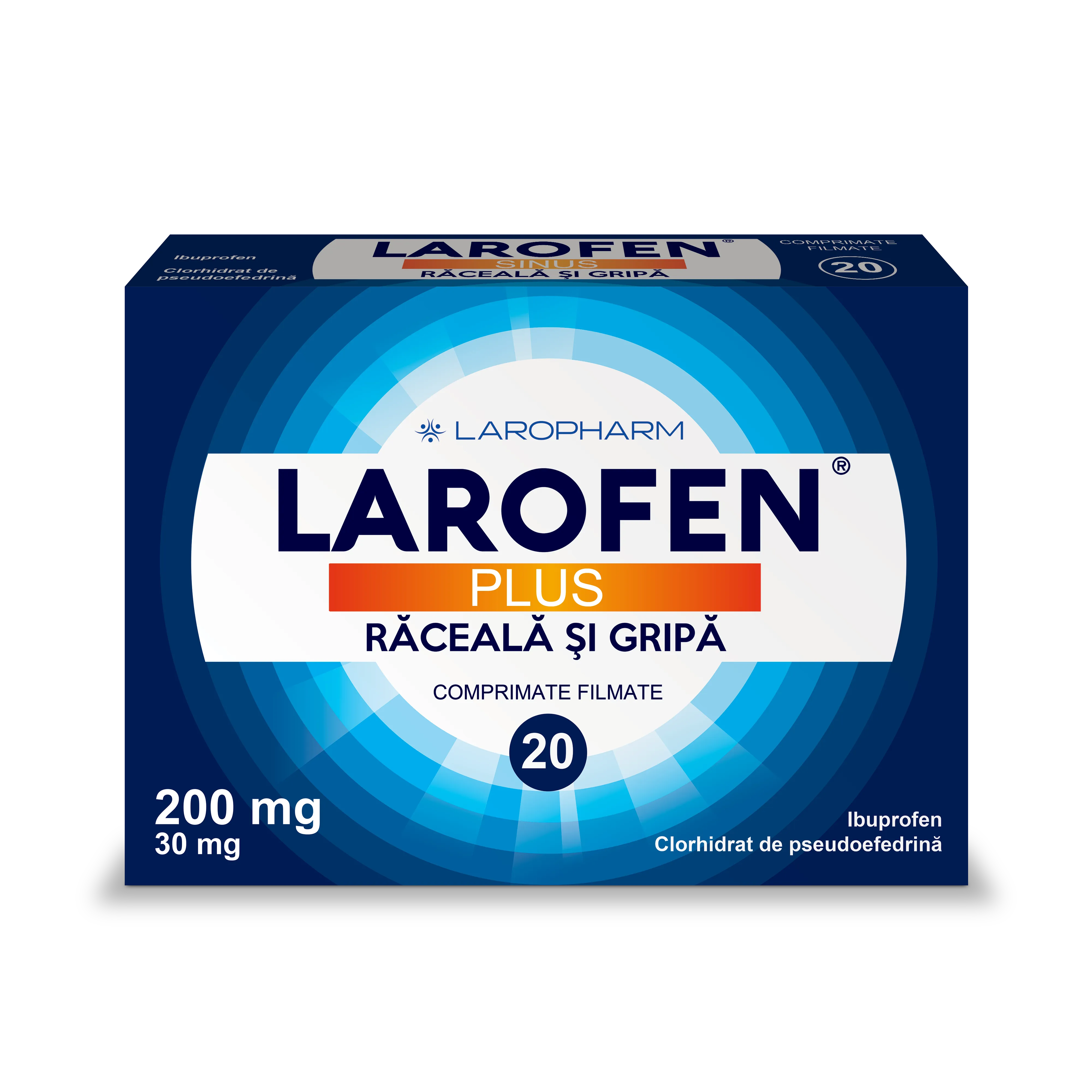 Larofen Plus 200mg/30mg 20 comprimate
