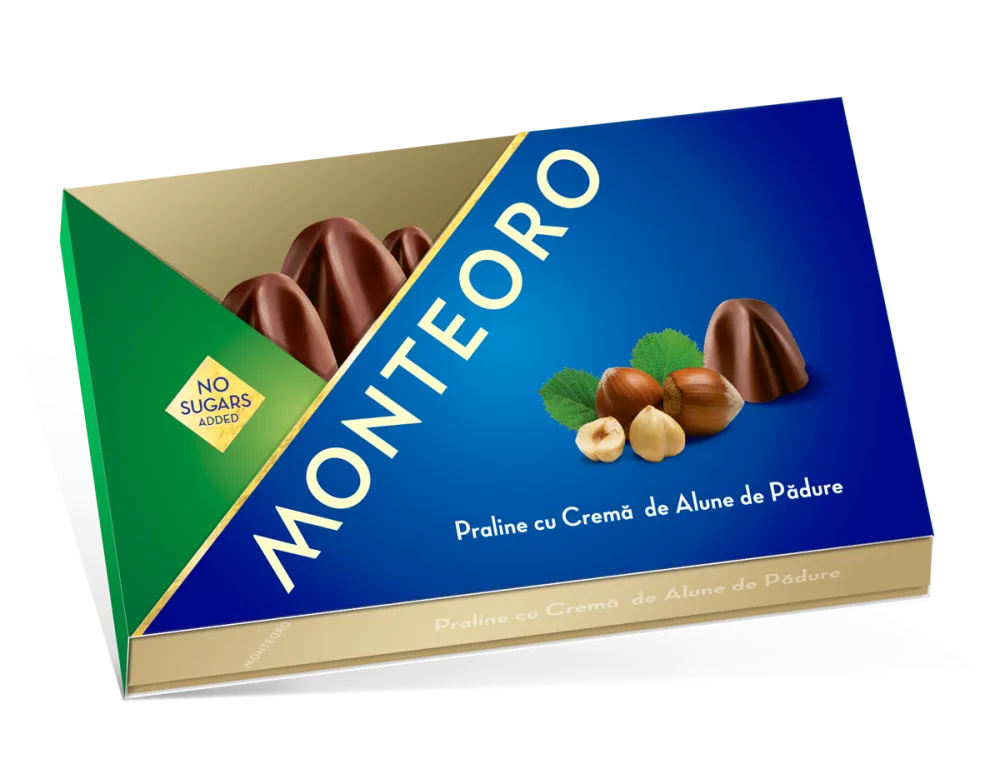 Praline cu crema de alune de padure Monteoro 120g - Sly Nutritia