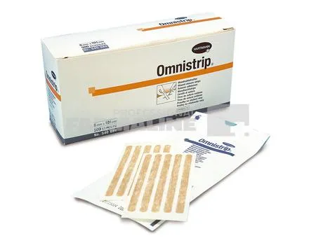 Hartmann Omnistrip Plasture hipoalergenic pentru suturi 6 mm x 101 mm 10 bucati/plic x 50