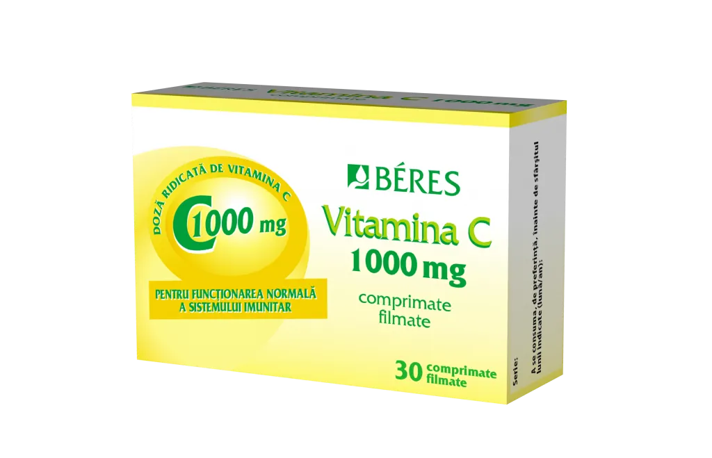 Vitamina C 1000mg, 30 comprimate, Beres Pharmaceuticals