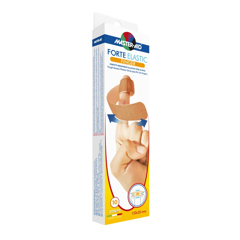 Plasturi elastici ultra rezistenti pentru deget, Forte Elastic Master-Aid, 10 bucati, Pietrasanta Pharma