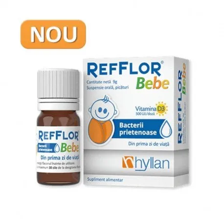 Refflor Bebe cu vitamina D, 10 ml picaturi