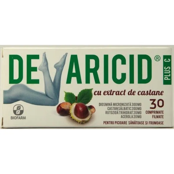 Devaricid Plus cu extract de castane, 30 comprimate