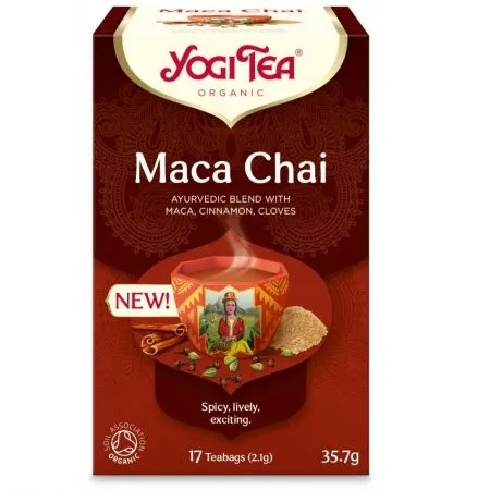 Ceai bio Maca Chai, 17 plicuri, Yogi Tea