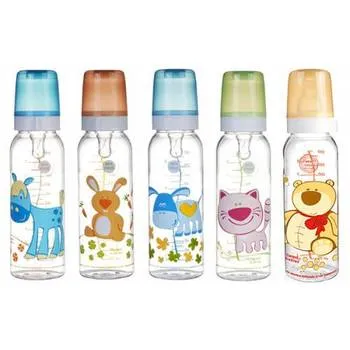 Biberon cu gat ingust PP Cute animals 12 luni+, 250ml, Canpol babies