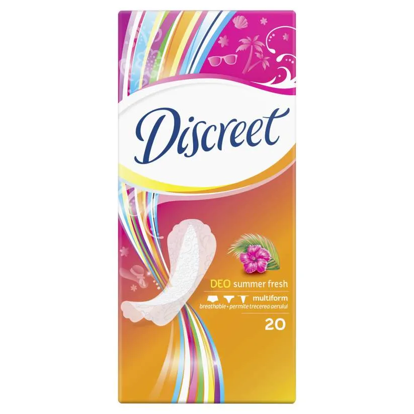 DISCREET REGULAR DEO SUMMER FRESH ABSORBANTE ZILNICE 20BUC