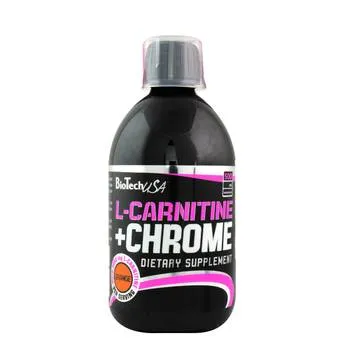 L-Carnitine si Chrome Liquid cu aroma de portocale, 500ml, BioTechUSA