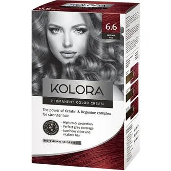 Vopsea de par Kolora 6.6 Intense Red, 50ml, Aroma