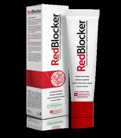 Crema de zi pentru capilare fragile RedBlocker, 50 ml, Aflofarm