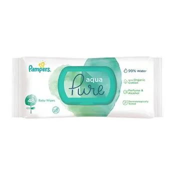 Servetele umede Aqua Pure, 48 bucati, Pampers