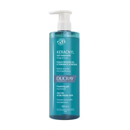 Gel spumant pentru pielea cu tendinta acneica Keracnyl, 400 ml, Ducray