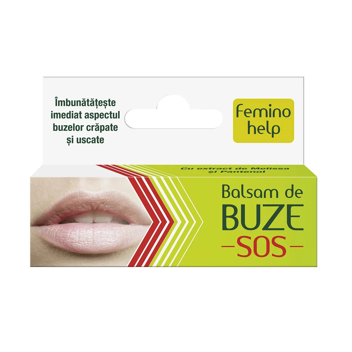 Balsam de buze SOS Feminohelp, 4.8 g,  Zdrovit