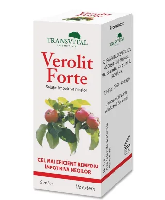 Solutie impotriva negilor Verolit Forte, 5 ml, Transvital