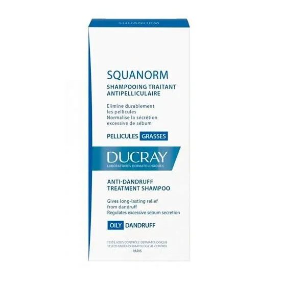 DUCRAY Sampon tratament anti-matreata grasa Squanorm, 200 ml