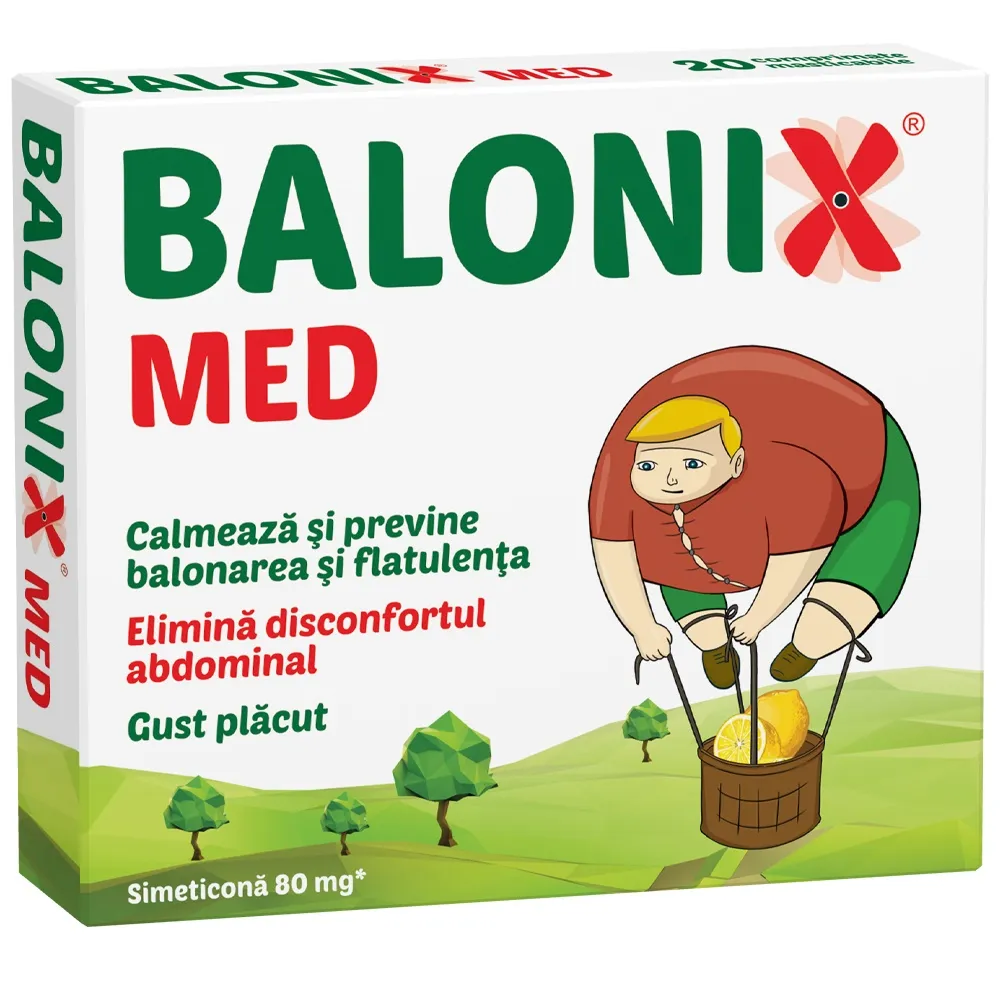 Balonix Med, 10 comprimate masticabile, Fiterman Pharma