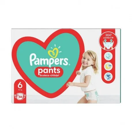 Pampers Pants Scutece-chilotel Marimea6 Extra Large, 84 bucati