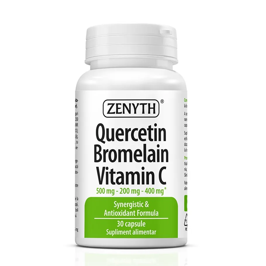 Quercetin Bromelain Vitamina C, 30 capsule, Zenyth