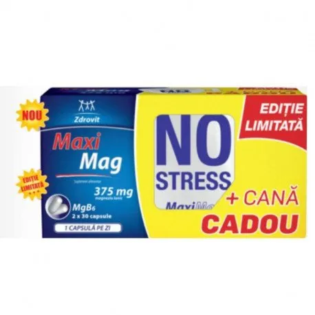 Maximag, 2 x 30 comprimate + cana CADOU