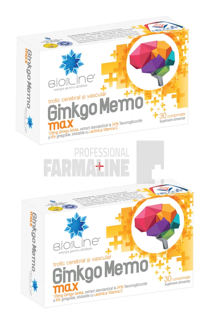 Ginkgo Memo Max 30 comprimate 1 + 1 Gratis