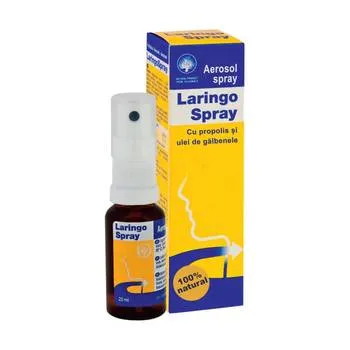 Laringo Spray cu propolis si ulei de galbenele, 20 ml, Sia Silvanols