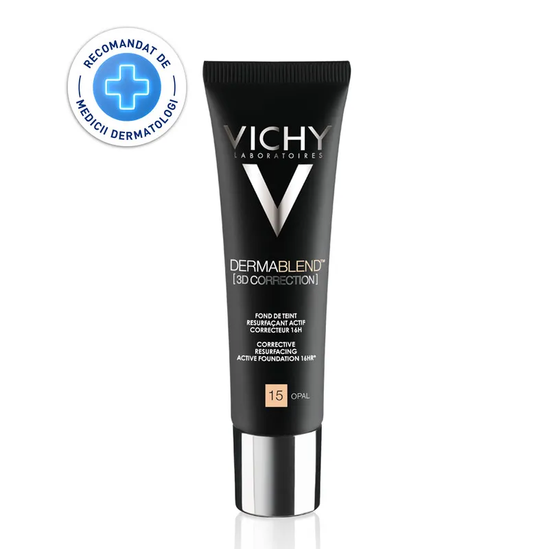 VICHY DERMABLEND 3D FOND DE TEN CORECTOR TEN GRAS CU TENDINTA ACNEICA NUANTA 15 OPAL