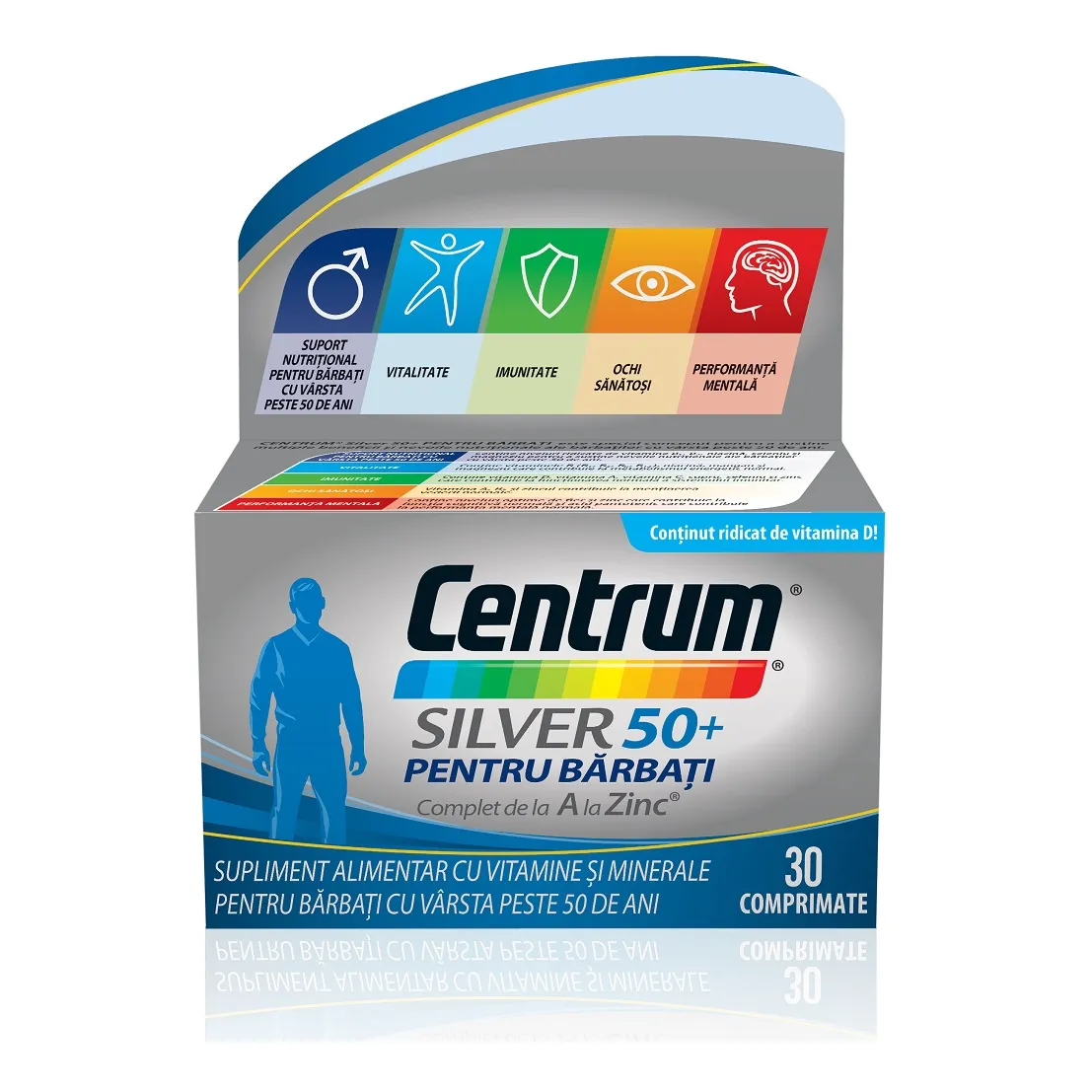 Centrum Silver 50 pentru barbati, 30 comprimate , Gsk