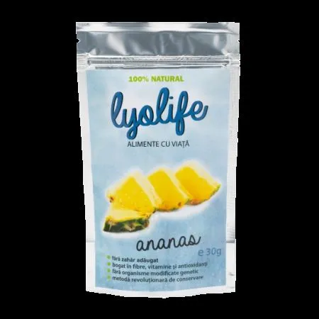 Ananas liofilizat LyoLife, 30 g, Lifesense