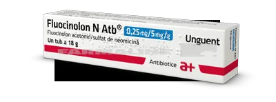 FLUOCINOLON N ATB 0,25 mg/5 mg/g x 1 UNGUENT 0,25mg/5mg/g ANTIBIOTICE SA