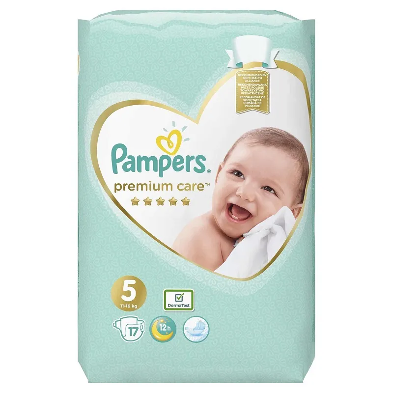 Pampers Scutece nr. 5 Premium Care, 11-16 kg, 17 bucati