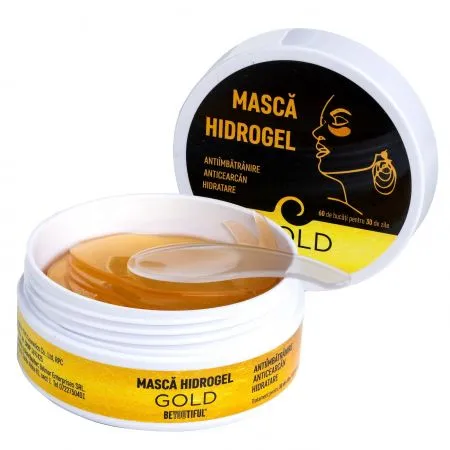 Masca hydrogel pentru ochi cu particule de Aur, 60 bucati, Beyoutiful